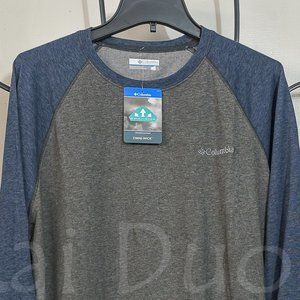 Columbia Men’s Long Sleeve Raglan Tee BLUE‎